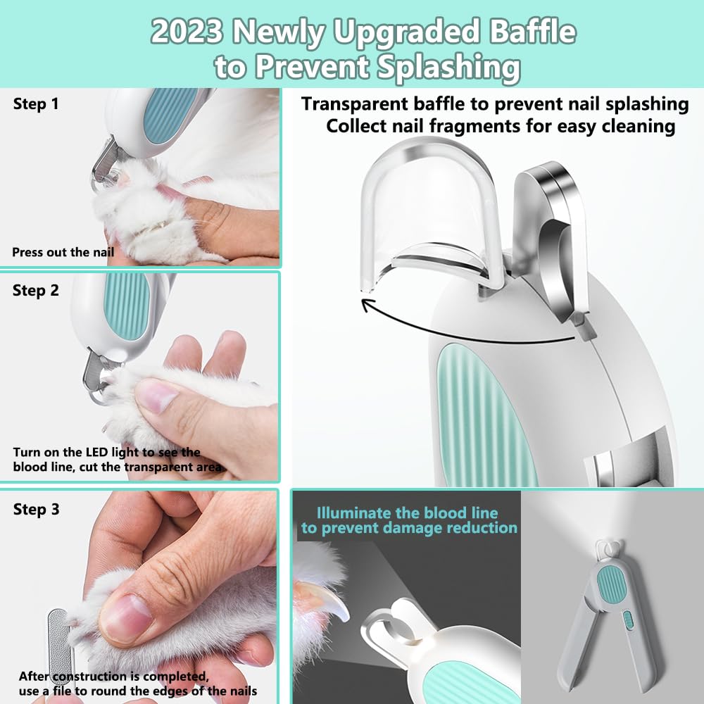 Dog And Cat Nail Clippers With LED